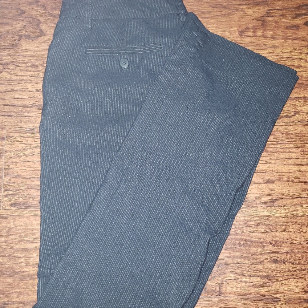 Navy Blue Pinstripe Pants